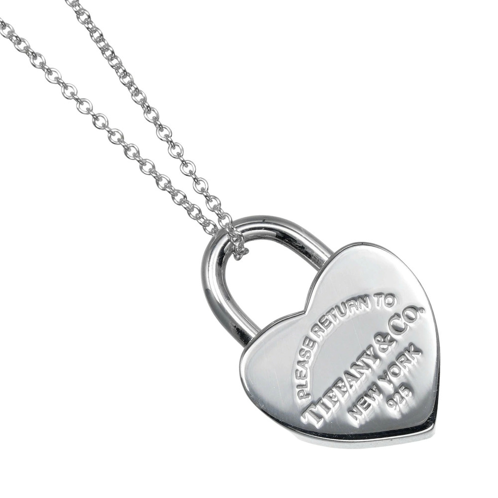 Tiffany Co to Heart Lock Necklace Sterling Silver